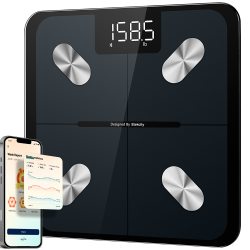 APP体脂秤，智能健身秤，体重、体脂、BMI（13 个身体数据），包括电池