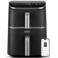 Turbo Tower Pro Smart,带 WiFi 连接,10.8 升双层空气炸锅,双火焰,陶瓷涂层
