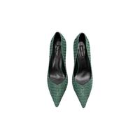NINE WEST 玖熙 高跟鞋2023新款细跟尖头高端时尚女鞋真皮复古单鞋