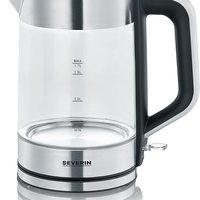 3420-000 WK 3420 水壶，2200，1.7 升，玻璃拉丝不锈钢/黑色