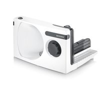 AS 3912 全切片机适用于面包、冷切或奶酪,面包切片机具有无限可调的切割强度,带手指保护切片机,白色/黑色