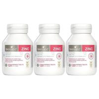 BIO ISLAND 佰澳朗德 儿童补锌咀嚼片 原味 120粒*3瓶