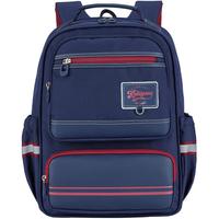 卡拉羊小1-6年级防下坠减负风琴书包大容量高颜值双肩包儿童书包 【启航】藏青 【容量18L】身高135cm以下