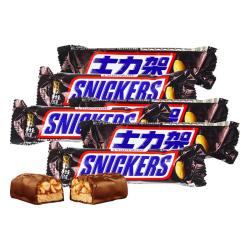 士力架 巧克力花生夹心320克全家桶散装能量棒休闲零食喜糖半糖德芙