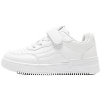 回力男童小白鞋2025冬季儿童运动鞋女童鞋子加绒白色板鞋 【皮面 春秋款】1547-A白色 38码