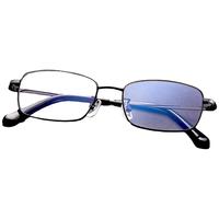essilor 依视路 钻晶系列防蓝光耐磨高清镜片近视光学眼镜男女商务时尚镜框 金属-全框-2054BK-黑色 镜框+ 膜岩1.60依视路非球面现片