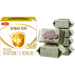 金领冠 超厚 婴儿奶粉套装+婴儿湿巾  1200克 1200g 3段
