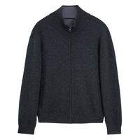 【极简极奢】高档厚款羊毛羊绒混纺 秋冬立领针织开衫外套 DAZ810