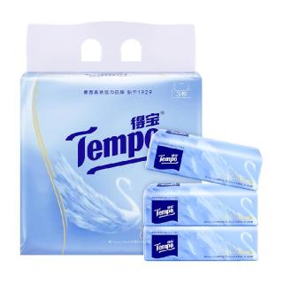 【4层也能柔软出众】Tempo/得宝抽纸Velvet臻享天鹅绒软抽60抽3包