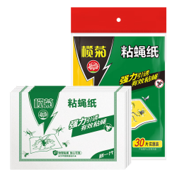 榄菊 粘蝇纸30片装 粘苍蝇板粘蝇胶捕蝇灭蝇器 苍蝇贴