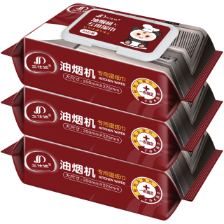 三仕达 油烟机湿巾40片3包