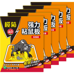 榄菊 超强力粘鼠板5片老鼠贴抓老鼠捕鼠胶贴 加厚加黏