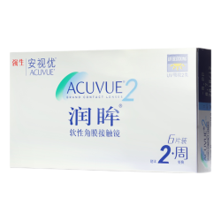ACUVUE 润眸系列 双周抛透明隐形眼镜 6片 225度