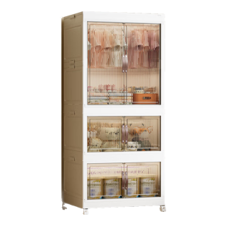 禧天龙 免安装折叠收纳衣柜 2箱+1柜 3层