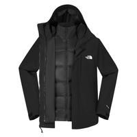 北面 硬壳三合一冲锋衣男700蓬羽绒马甲内胆25秋冬款|8DWX JK3/宇宙黑 2XL /185