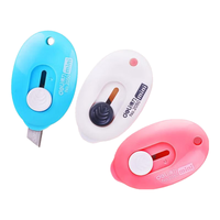 得力（deli）美工刀拆快递开箱刀小刀考研小刀美术刀开快递拆快递小刀小号 3个装 圆款(颜色)