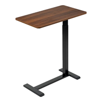 网易严选床边桌可移动可升降桌面收纳置物架电脑支架升降桌 固定桌板 固定桌板 | 气动升降-胡桃木色