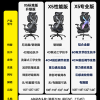 【EDG】骁骑X5PROI电竞椅人体工学久坐不累游戏电脑网椅透气 标准版/性能版/专业版产品对比