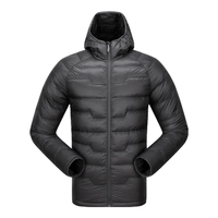 牧高笛冷山雪雁Pro轻鹅绒服 秋冬轻薄保暖连帽羽绒服男款棉衣外套 岩石灰 L
