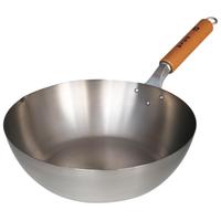 珍珠生活日本进口 钛锅纯钛 炒锅加深无涂层不粘锅家用不锈平底锅