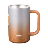 THERMOS 膳魔师 日本新款大容量保温杯网红夏季保冷啤酒杯不锈钢办公泡茶水杯JDK JDK-600毫升黄色
