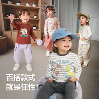 巴拉巴拉童装儿童t恤男童2025春秋女童长袖内搭婴儿纯棉打底衫潮