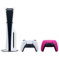 索尼(SONY)PS5 PlayStation5(轻薄版 1TB)光驱版 国行主机 slim 游戏机+ ps5手柄–新星粉 轻薄版双手柄套装(粉)