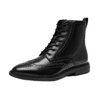 Clarks 其乐 商场同款秋冬新款保暖英伦复古布洛克雕花时尚靴男马丁靴 克拉克