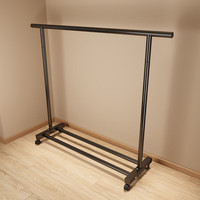 洪尔 Hanger Series 落地晾衣架 家用挂衣架 60cm黑色 可移动简易款