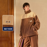 TEENIE WEENIE 小熊羊羔绒睡衣 男女款秋冬加绒加厚家居服 奶栗棕 L