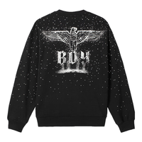  BOY LONDON/伦敦男孩 烫钻潮牌 款长袖卫衣  黑色 XS