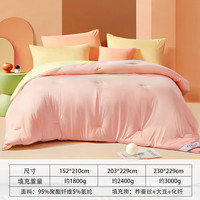 富安娜 蚕丝被冬天蚕丝大豆抗菌被子冬被保暖被芯被褥 【超柔针织】蚕丝大豆-加厚被 152*210cm
