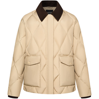 波司登（BOSIDENG）202590绒羽绒服短款女款巴恩风时尚潮流保暖外套B250245352 金沙卡其7C91 S 160/84A