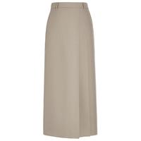 秋冬高腰垂感气质通勤精纺呢半身裙中长款