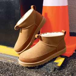 UGG Classic Ultra Mini Lennox 经典超短靴牛皮休闲雪地靴 1174581CHE|栗色
