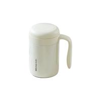 AKS316不锈钢保温杯广口咖啡杯带盖泡茶杯带茶隔办公室水杯可定制 奶昔白