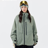 南恩【天际线】Nanend滑雪服男女同款3L压胶Arc雪服 松灰绿 M