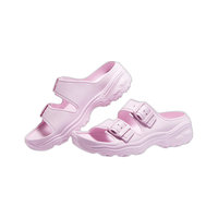 斯凯奇（Skechers）厚底凉鞋软底外穿休闲运动拖鞋女鞋日常休闲鞋子111246 LIL/紫丁香色 35