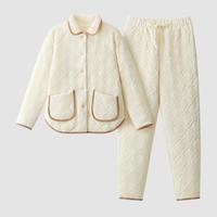 【三层夹棉加厚】绒绒521H女士家居服套装睡衣秋冬加绒可外穿