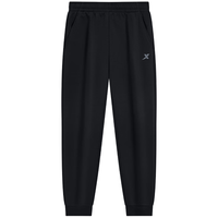 特步钜惠卫衣百搭上衣宽松休闲打底衫卫衣卫裤运动服长袖t恤衫 正黑色-冬季加绒 S