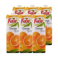 纯果芬 Fan果芬进口橙汁 1L*6盒