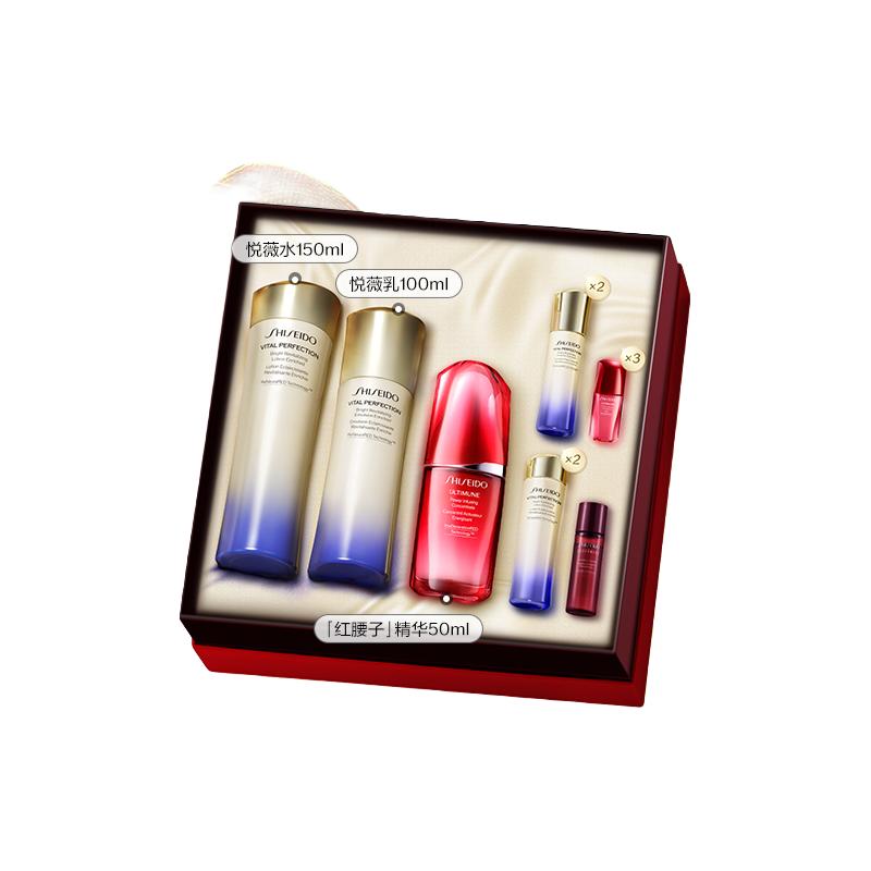SHISEIDO 资生堂 悦薇智感紧颜护肤套装 (亮肤水滋润型 150ml+亮肤乳滋润型 100ml+焕白霜丰润型 50g+红腰子精华 50ml)