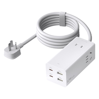 Xiaomi小米(MI)氮化镓67W充电器快充笔记本插座/多功能USB插线板/插座/接线板/桌面插座2C2A+3插孔 小米67W桌面快充插座 白色