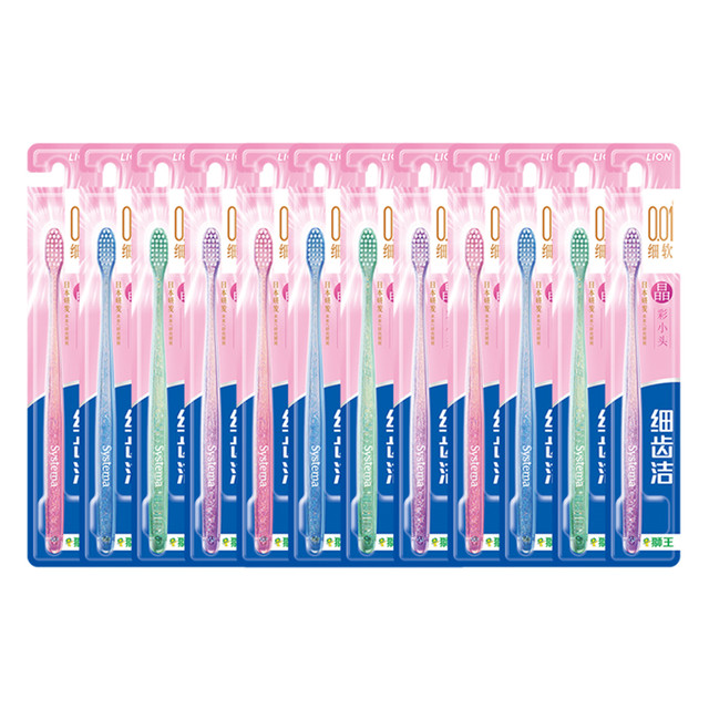 狮王 细齿洁 晶彩牙刷 2支*6