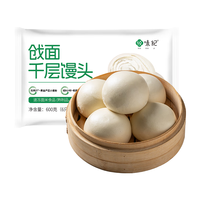 悦味纪 戗面千层馒头600g*2包 共12个 山东老面馒头（买6赠3共9件）