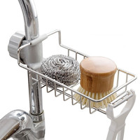 米良品 厨房免打孔水龙头沥水置物架  2套装