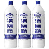 lonkey 浪奇 万丽除菌洁厕剂洁厕灵洁厕宝900g*3瓶家庭实惠装厕所马桶清洁液