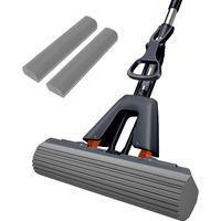 移动端、京东百亿补贴：佳帮手 海绵拖把家用一拖净免手洗2023吸水拖布对折胶棉墩布拖地 38cm胶棉拖把