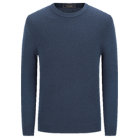 雅戈尔（YOUNGOR）毛衫男士秋冬青年男毛衫可机洗全羊毛 羊毛衫 蓝色YYQW615206HYA L 105cm