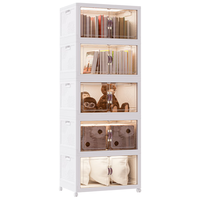 Citylong 禧天龙 收纳柜 5层 60*38*169.5cm 白柜框/咖柜门